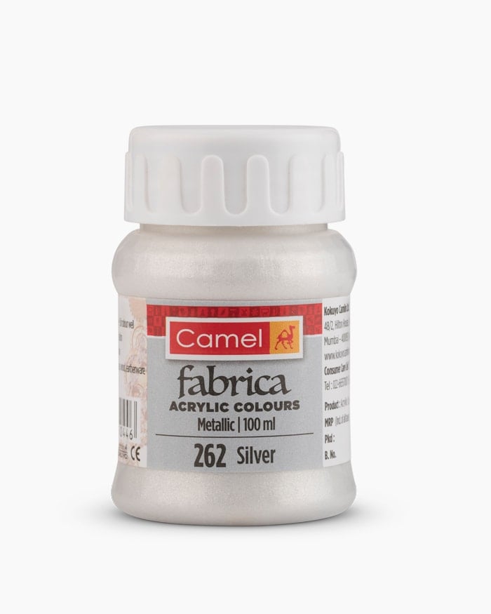 CAMLIN FABRICA METALLIC ACRYLIC COLOUR 100 ML SILVER