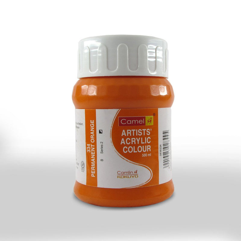 CAMLIN ARTIST ACRYLIC 500 ML SR 3 PERMANENT ORANGE 334