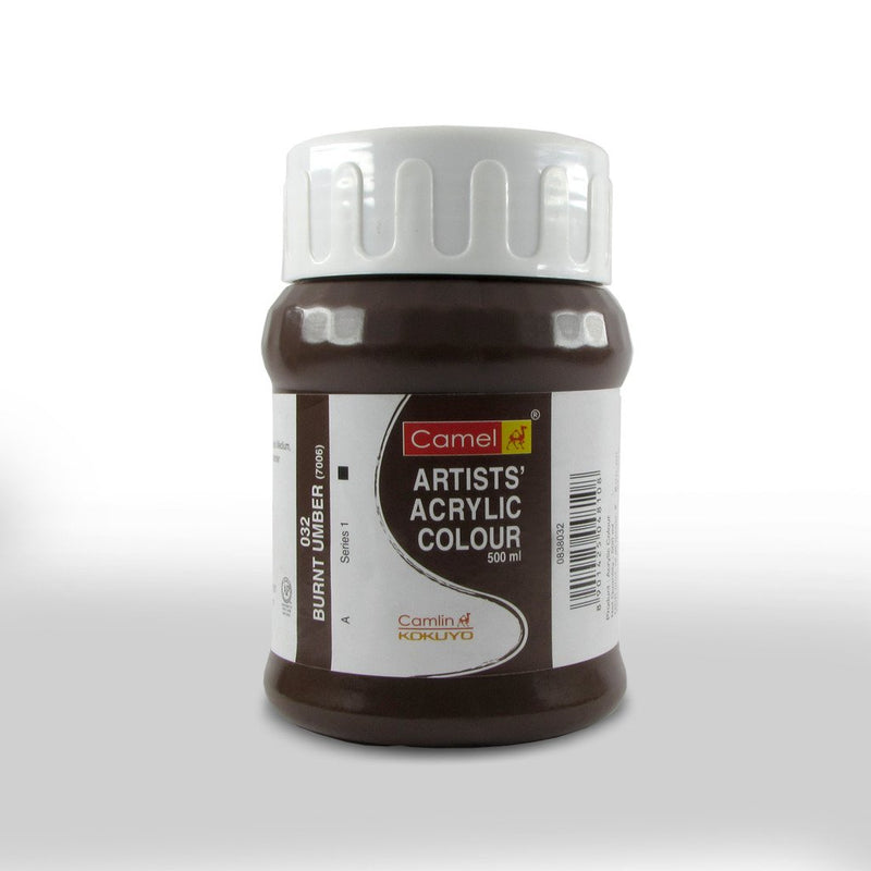 CAMLIN ARTIST ACRYLIC 500 ML SR 1 BURNT UMBER 032