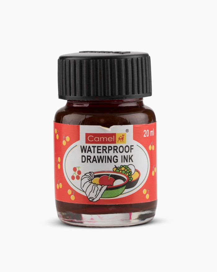 CAMLIN WATER PROOF DRAWING INK 20 ML CRIMSON – Himalaya Fine Art