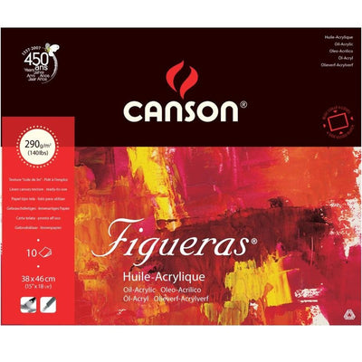CANSON FIGUERAS PAD CANVAS GRAIN 4SG 10 SHEETS 290 GSM 46 x 38 CM (200857228)