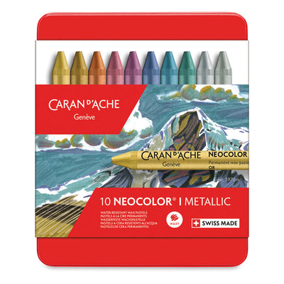 CARAN DACHE NEOCOLOUR I AQUARELLE METALLIC PASTEL SET OF 10 (7004310)