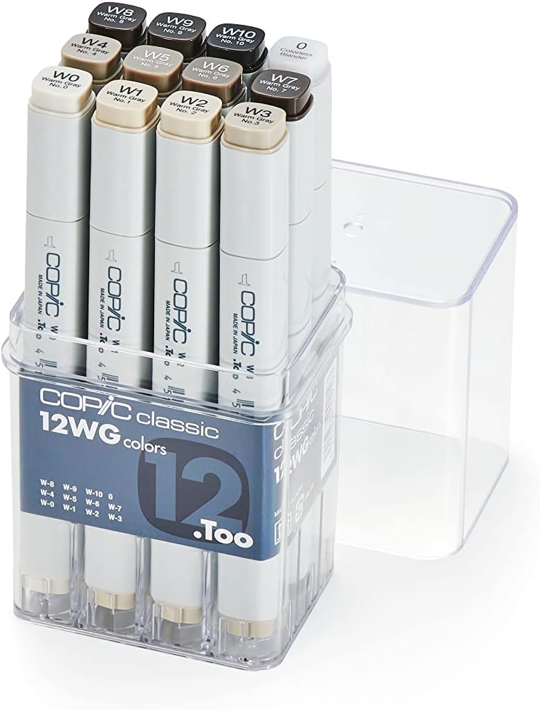 COPIC CLASSIC ALCOHOL MARKER SET OF 12 WG