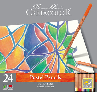 CRETACOLOR FINE ART PASTEL PENCIL TIN  SET OF 24 (470 24)