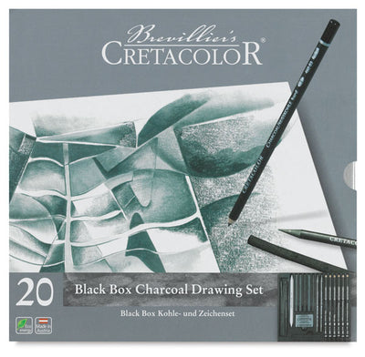CRETACOLOR BLACK BOX CHARCOAL SET OF 20 (400 30)