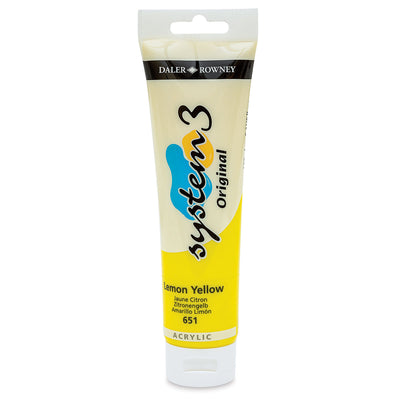 DALER & ROWNEY SYSTEM 3 ACRYLIC 150 ML LEMON YELLOW 150651