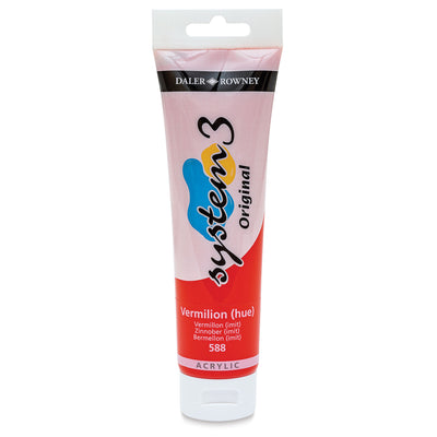 DALER & ROWNEY SYSTEM 3 ACRYLIC 150 ML VERMILION HUE 150588