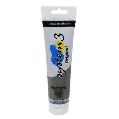 DALER & ROWNEY SYSTEM 3 ACRYLIC 150 ML WARM GREY 150078