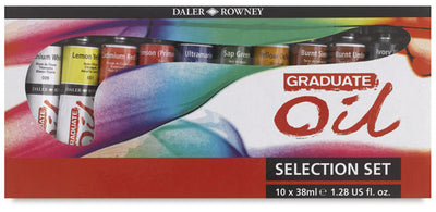 DALER & ROWNEY GRADUATE OIL COLOUR SET OF 10 X 38 ML