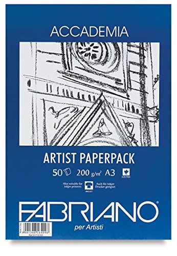 FABRIANO ACCADEMIA PADS 50 SHEETS  200 GSM A3 (50813200)