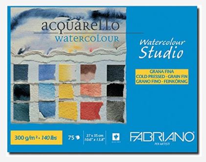 FABRIANO W/C STUDIO 300 GSM 27" X 35" CM, 75 SHEET CP (75302735)