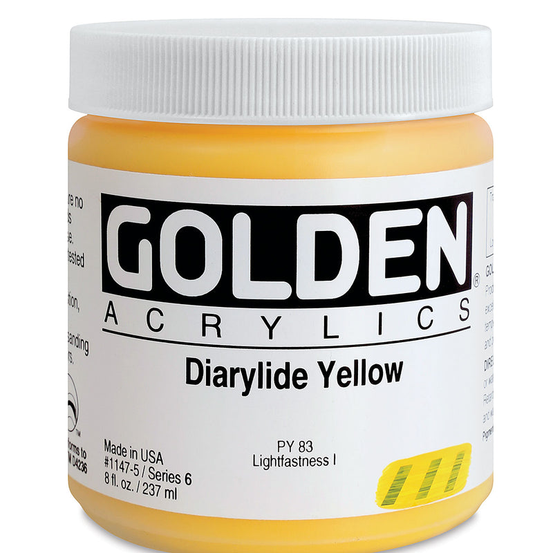 GOLDEN HEAVY BODY ACRYLIC 236 ML SR 6 DIARYLIDE YELLOW 1147-5 (0001147-5)
