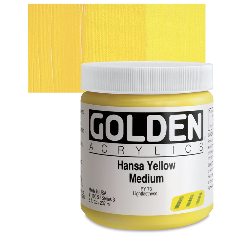 GOLDEN HEAVY BODY ACRYLIC 236 ML SR HANSA YELLOW MEDIUM 1190-5 (0001190-5)