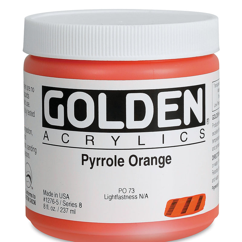 GOLDEN HEAVY BODY ACRYLIC 236 ML SR 8 PYRROLE ORANGE 1276-5 (0001276-5)