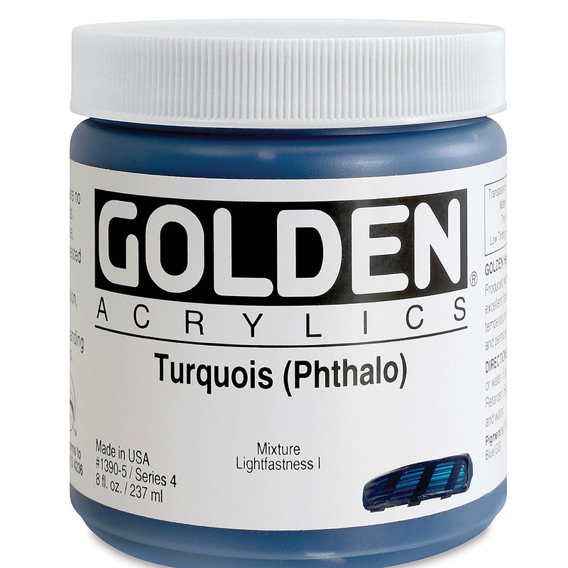 GOLDEN HEAVY BODY ACRYLIC 236 ML SR 4 TURQUOIS PHTHALO 1390-5 (0001390-5)