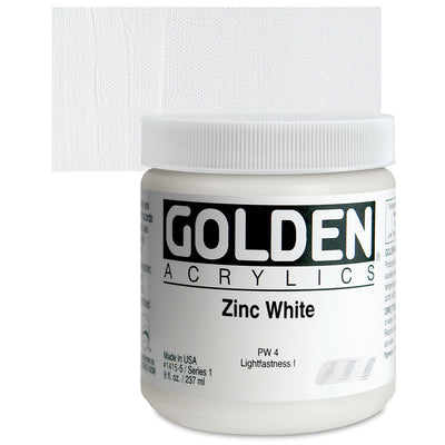 GOLDEN HEAVY BODY ACRYLIC 237 ML SR 1 ZINC WHITE 1415-5
