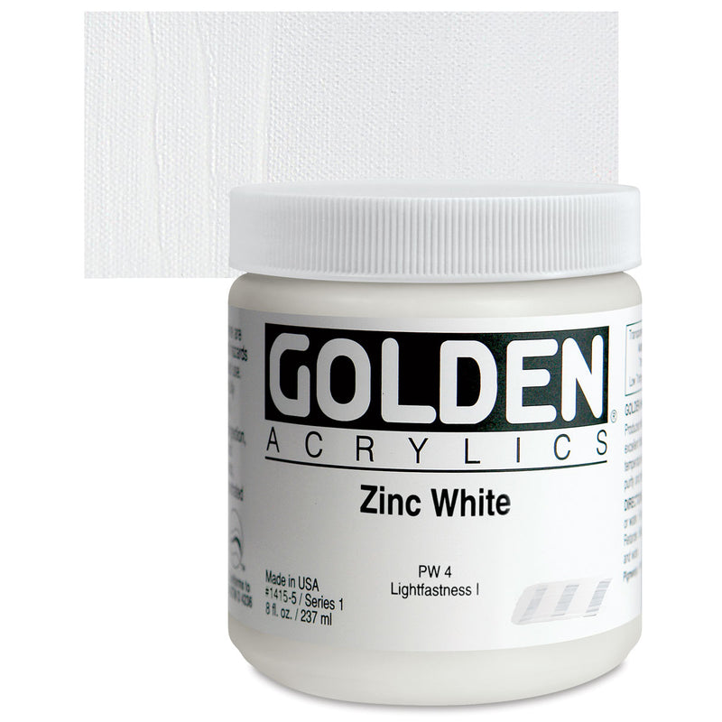 GOLDEN HEAVY BODY ACRYLIC 237 ML SR 1 ZINC WHITE 1415-5