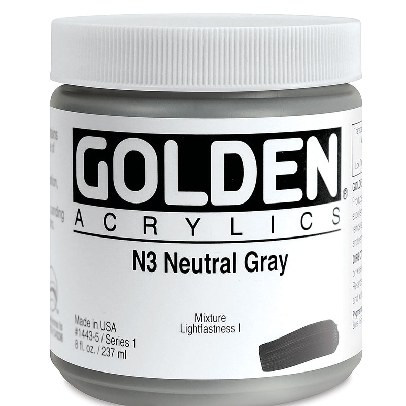 GOLDEN HEAVY BODY ACRYLIC 236 ML SR 1 NEUTRAL GRAY N3 1443-5 (0001443-5)
