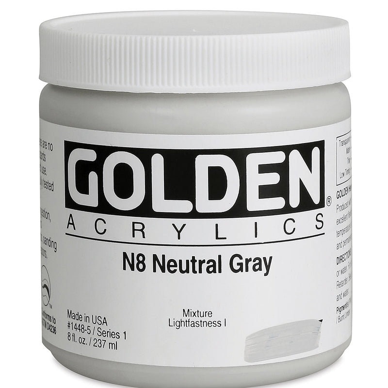 GOLDEN HEAVY BODY ACRYLIC 236 ML SR 1 NEUTRAL GRAY N8 1448-5 (0001448-5)