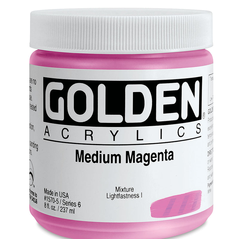 GOLDEN HEAVY BODY ACRYLIC 236 ML SR 6  MEDIUM MAGENTA 1570-5 (0001570-5)