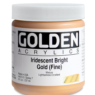 GOLDEN HEAVY BODY ACRYLIC 236 ML SR 7 IRIDESCENT BRIGHT GOLD FINE 4012-5