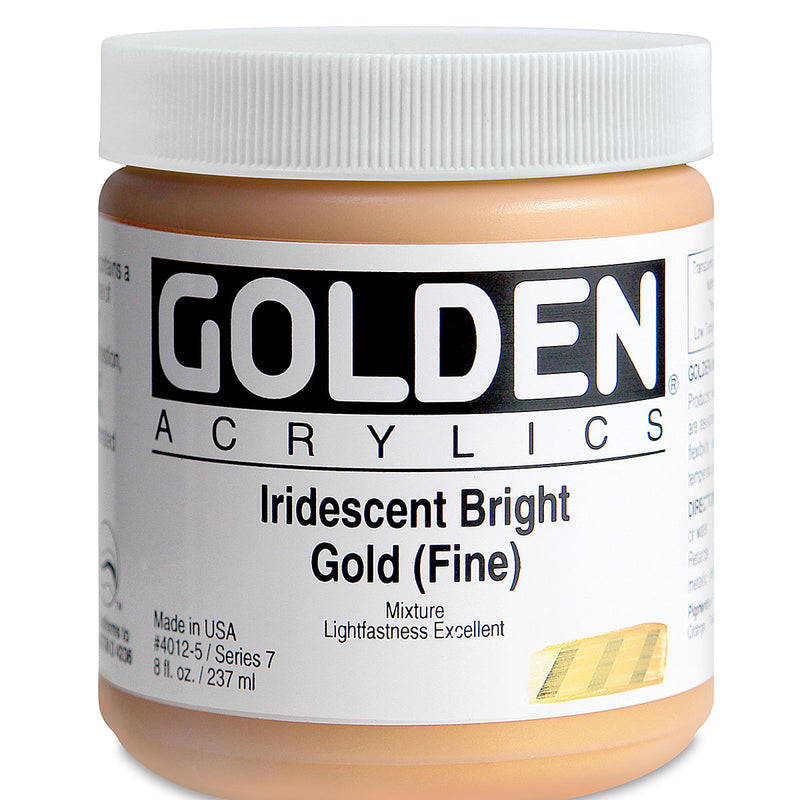 GOLDEN HEAVY BODY ACRYLIC 236 ML SR 7 IRIDESCENT BRIGHT GOLD FINE 4012-5