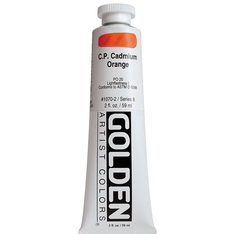 GOLDEN HEAVY BODY ACRYLIC 59 ML SR 8 C.P. CADMIUM ORANGE 1070-2
