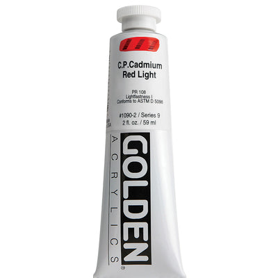 GOLDEN HEAVY BODY ACRYLIC 59 ML SR 9 C.P. CADMIUM RED LIGHT 1090-2