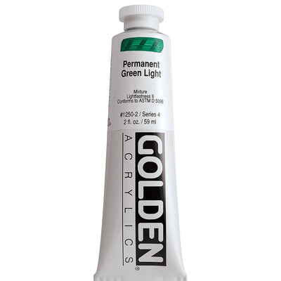 GOLDEN HEAVY BODY ACRYLIC 59 ML SR 4 PERMANENT GREEN LIGHT 1250-2