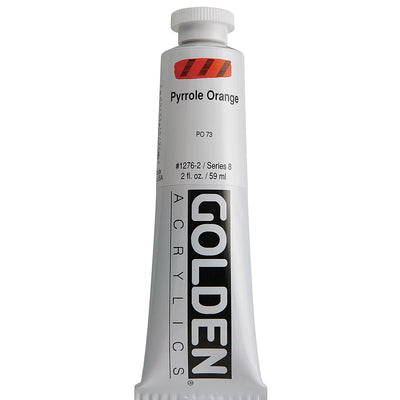 GOLDEN HEAVY BODY ACRYLIC 59 ML SR 8 PYRROLE ORANGE 1276-2