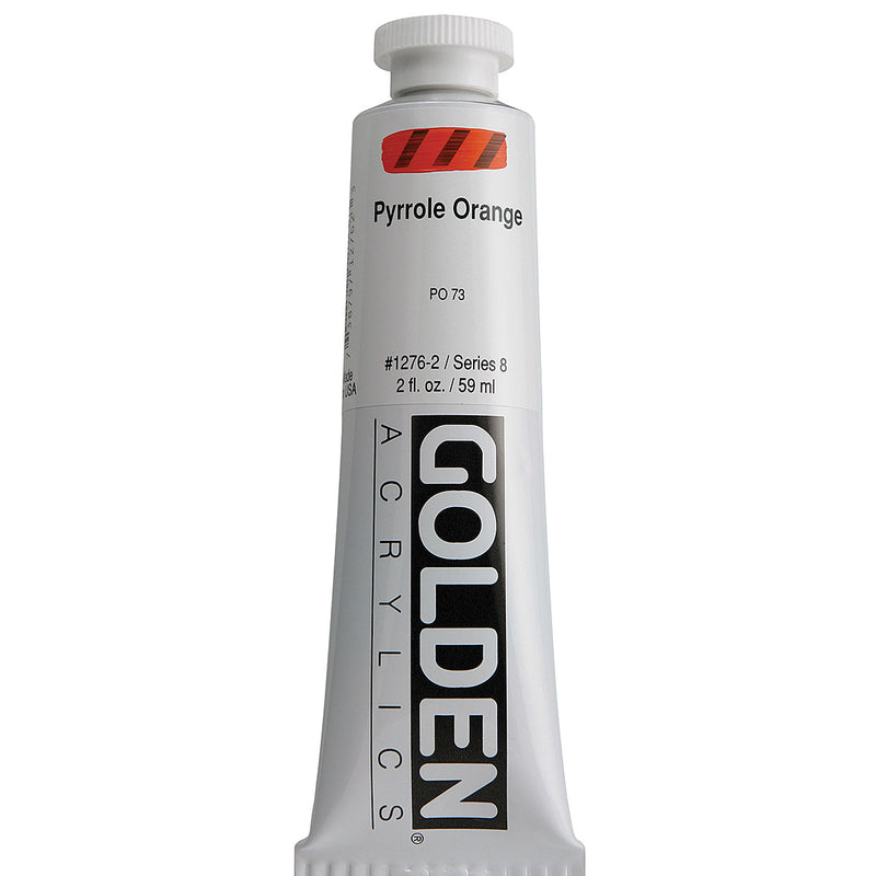 GOLDEN HEAVY BODY ACRYLIC 59 ML SR 8 PYRROLE ORANGE 1276-2