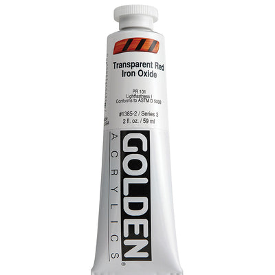 GOLDEN HEAVY BODY ACRYLIC 59 ML SR 3 TRANSPARENT RED IRON OXIDE 1385-2