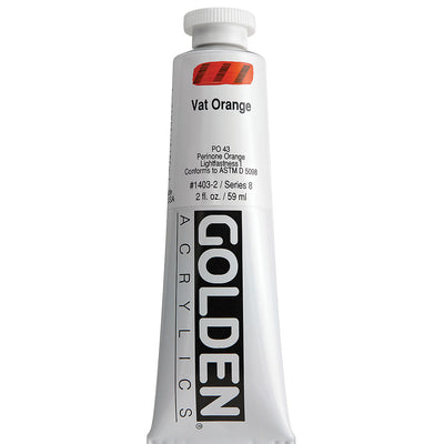 GOLDEN HEAVY BODY ACRYLIC 59 ML SR 8 VAT ORANGE 1403-2