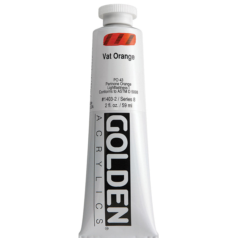 GOLDEN HEAVY BODY ACRYLIC 59 ML SR 8 VAT ORANGE 1403-2