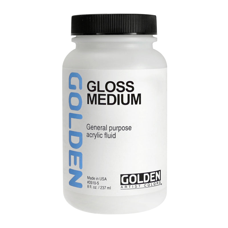 GOLDEN ACRYLIC MEDIUM POLYMER MEDIUM GLOSS 236 ML 0003510-5