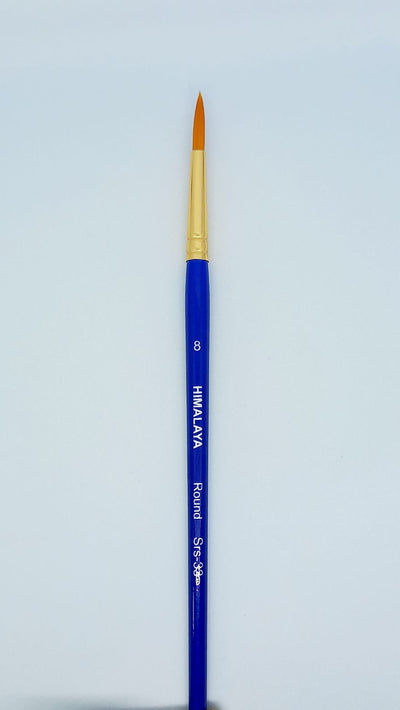 HIMALAYA SYNTHETIC HAIR BRUSH ROUND SR 33 NO 8