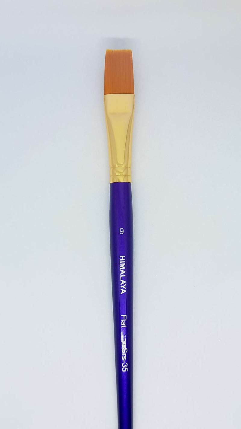 HIMALAYA SYNTHETIC HAIR BRUSH FLAT SR 35 NO 9
