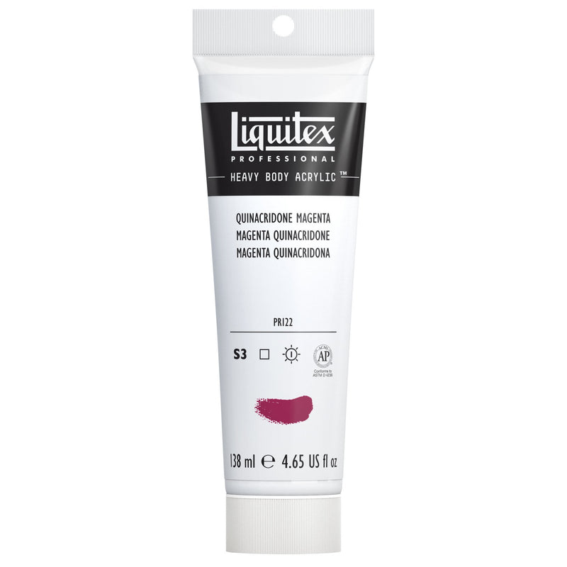 LIQUITEX PROFESSIONAL HEAVY BODY ACRYLIC 138 ML QUINACRIDONE MAGENTA S3