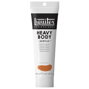 LIQUITEX PROFESSIONAL HEAVY BODY ACRYLIC 138 ML PYRROLE ORANGE S4