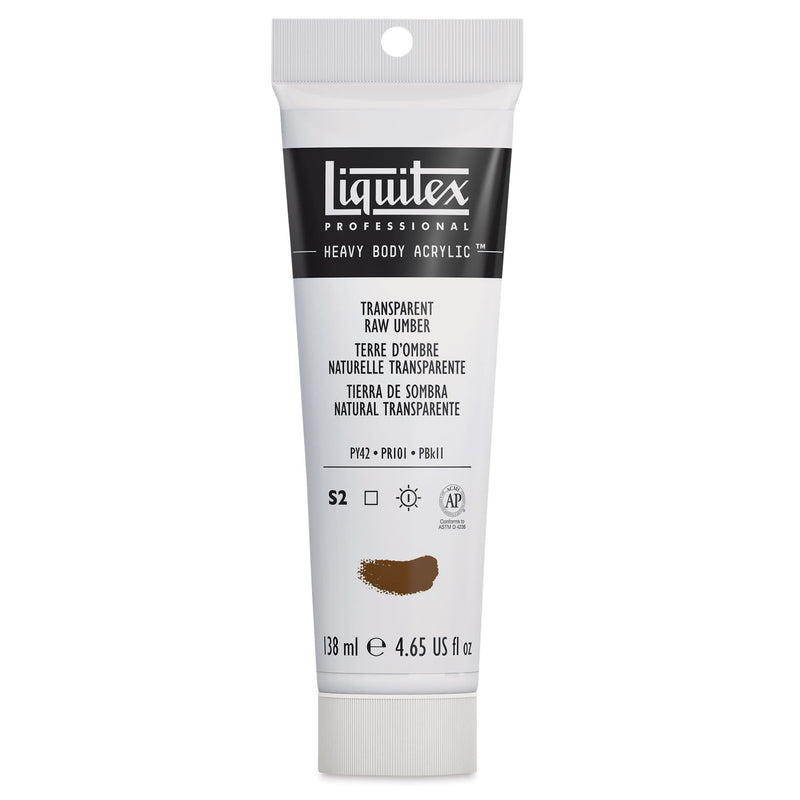LIQUITEX PROFESSIONAL HEAVY BODY ACRYLIC 138 ML TRANSPARENT RAW UMBER S2