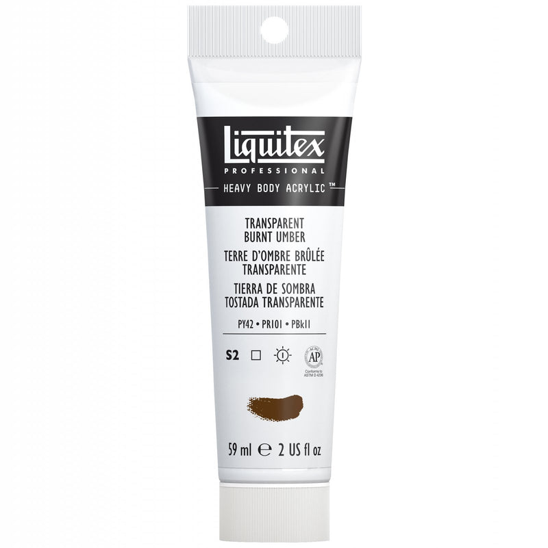 LIQUITEX PROFESSIONAL HEAVY BODY ACRYLIC 59 ML TRANSPARENT BURNT UMBER S2