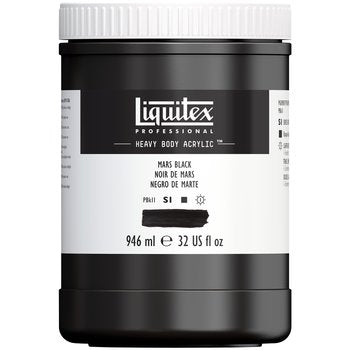 LIQUITEX PROFESSIONAL HEAVY BODY ACRYLIC 946 ML MARS BLACK S1