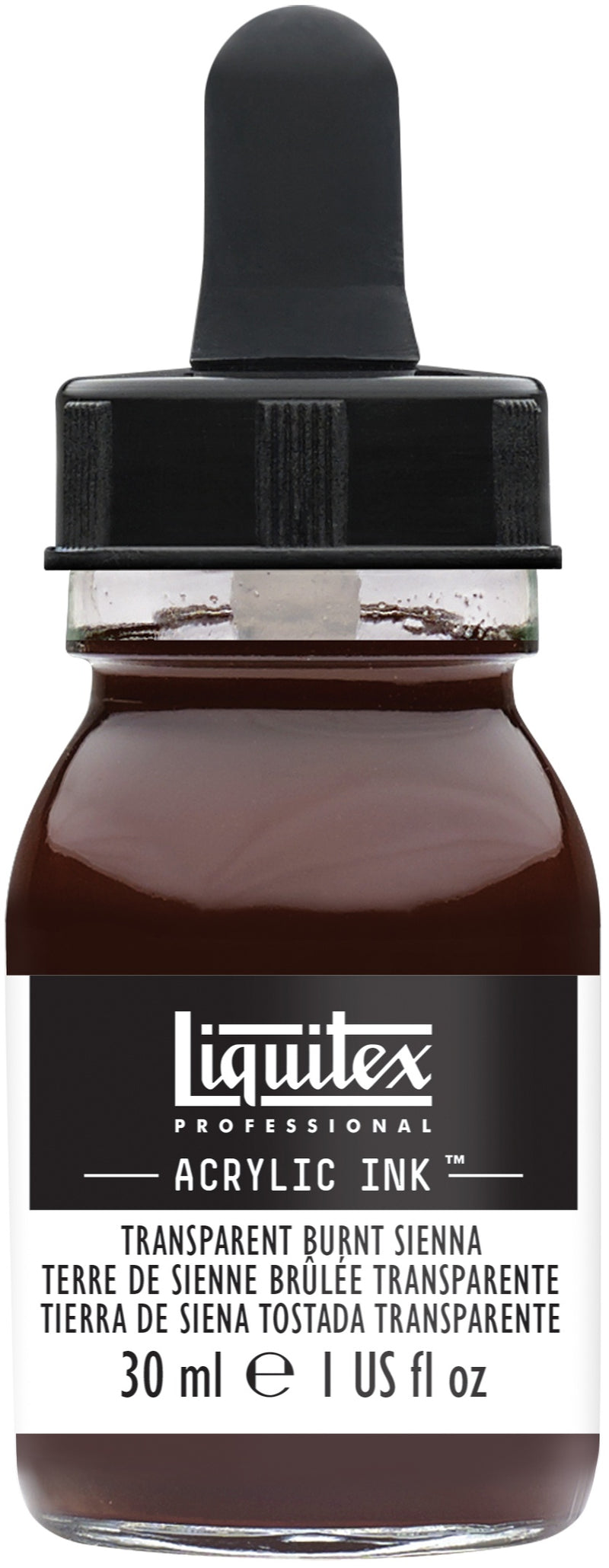 LIQUITEX ACRYLIC INK 30 ML TRANSPARENT BURNT SIENNA  (129)