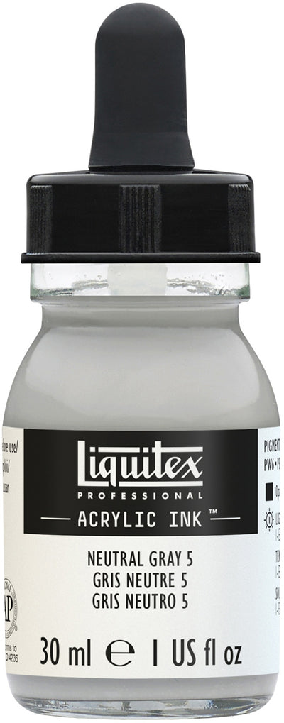 LIQUITEX ACRYLIC INK 30 ML NATURAL GREY V5  (599)