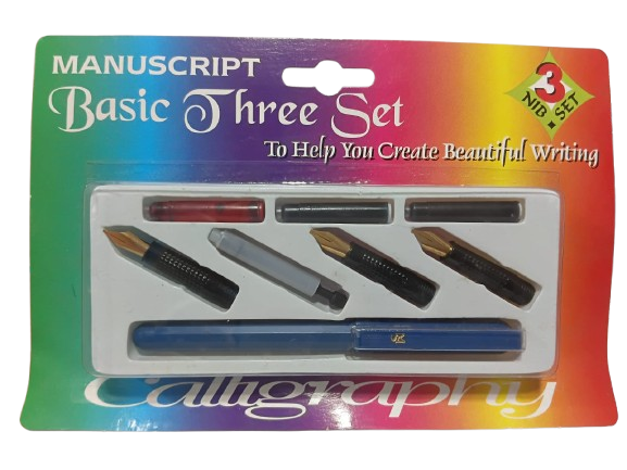 MANUSCRIPT BASIC THREE NIB CALLIGRAPHY SET