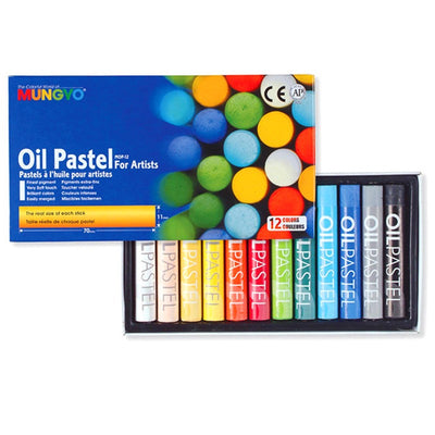 MUNGYO OIL PASTEL SET OF 12 ASSORTED (MOP-12)