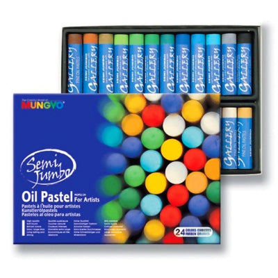 MUNGYO OIL PASTEL SEMI JUMBO SET OF 24 ASSORTED (MOPSJ-24)