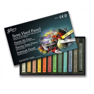 MUNGYO GALLERY ARTIST SEMI HARD PASTEL ASSORTED SET OF 12 (MPL-12)