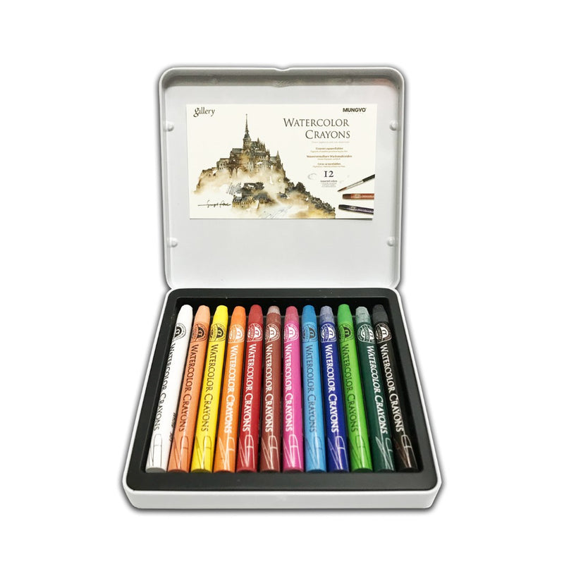 MUNGYO GALLERY ARTIST WATERCOLOR CRAYONS SET OF 12 (MAC-12)