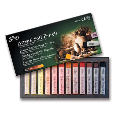 MUNGYO GALLERY ARTIST SOFT PASTEL EARTH TONE  SET OF 12 (MPV-12E)